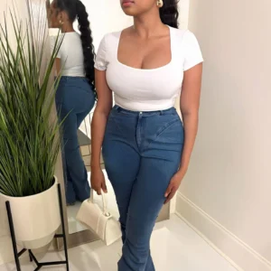 Curve Command High-Waist Flare Jeans