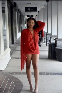 The Red Desire Draped Mini Dress